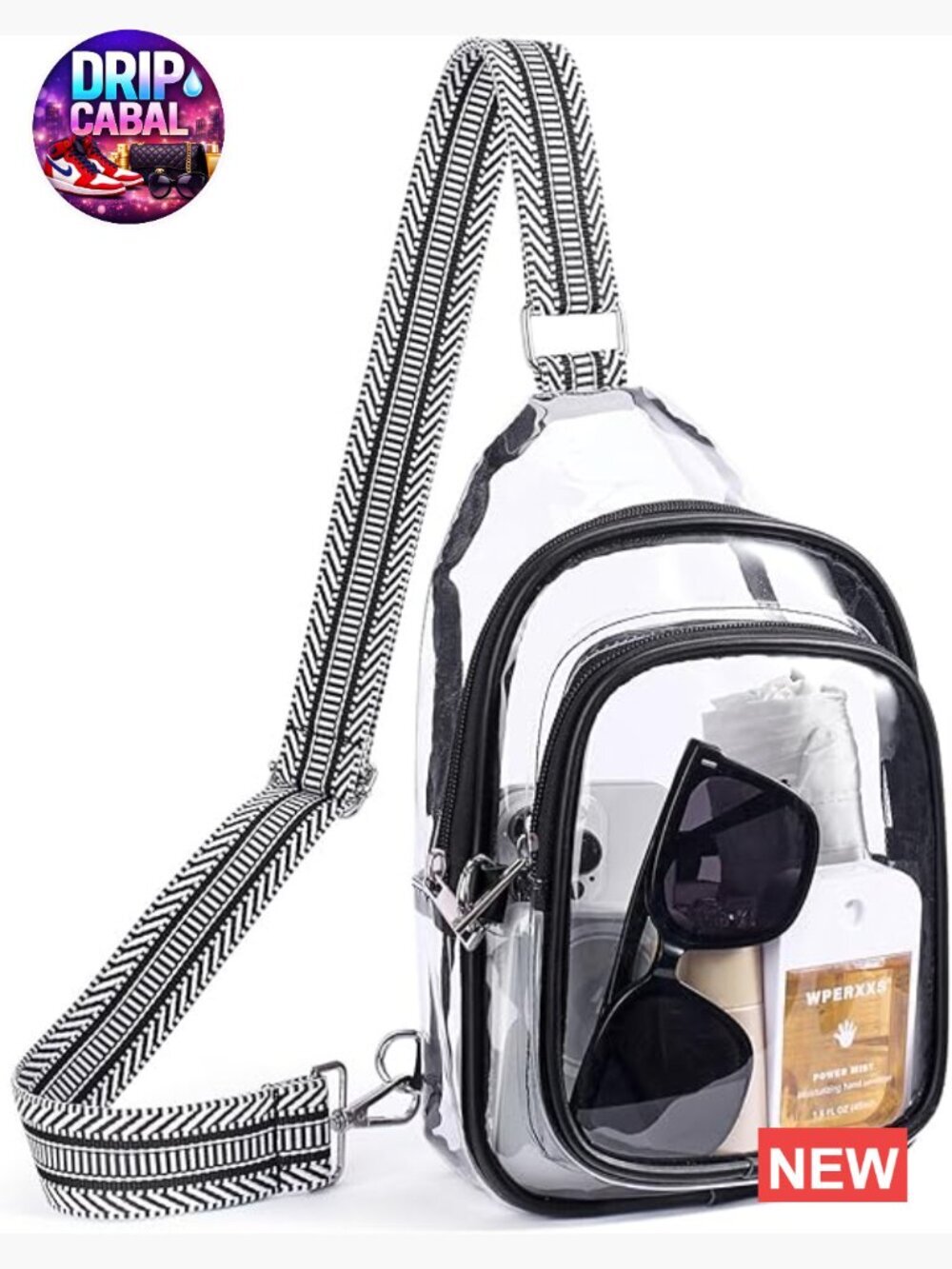 Clear Sling Crossbody Bag for Stadium & Concert